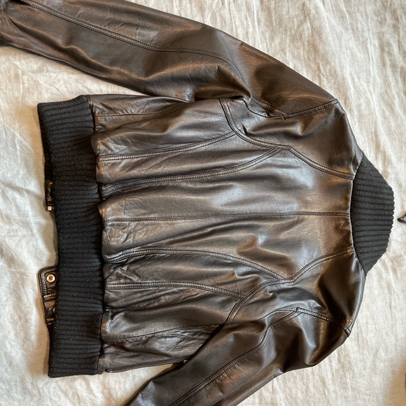 Ted Baker Bomber Leather Jacket - Picture 2 of 8